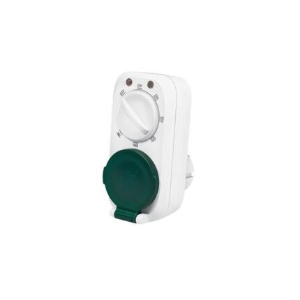 Priza inteligenta Logilink, Schuko x 1, conectare prin Schuko tata, 16 A, comutare mecanica a timpului 7 presetari, protectie stropire apa IP44, Alb