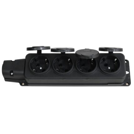 Cap prelungitor cauciucat 4 posturi cu capac negru YW-7504
