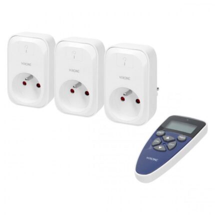 Set 3 prize wireless cu telecomanda, Orno, Functie ceas/cronometru 3+, Alb