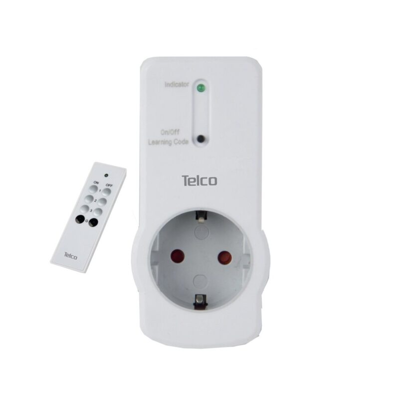 Set Priza cu telecomanda, Telco PA-GE9A-01SRF1 si SD-UN4-RF,indicator luminos, alb, 3680W, 30m