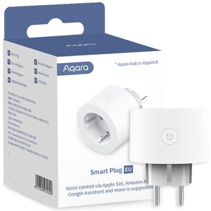 Adaptor priza inteligenta, Aqara Smart Plug SP - EUC01 EU, Zigbee 3.0, Modul temporizator, protectie la supraincalzire si suprasarcina, control vocal, Compatibil Apple Home, Aqara Home, Siri