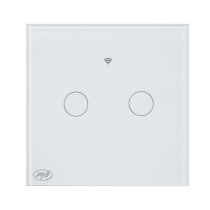 Intrerupator inteligent cu touch PNI SafeHome PT202L, Wi-Fi, 10A, App Tuya Smart, compatibil cu Alexa si Google Assistant - Live Wire, fara nul
