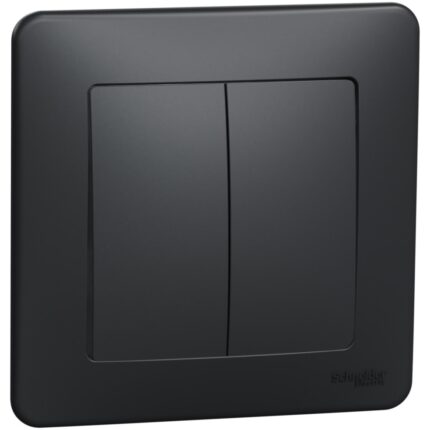 Intrerupator dublu Schneider Sedna Design SDD114105, 10AX, Antracit