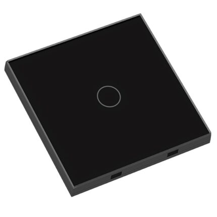 Intrerupator inteligent fara fir cu touch, USSPY®, smart home, Wifi, nu necesita fire se conecteaza cu intrerupatoarele si releurile smart, sticla securizata, 1 canal, negru