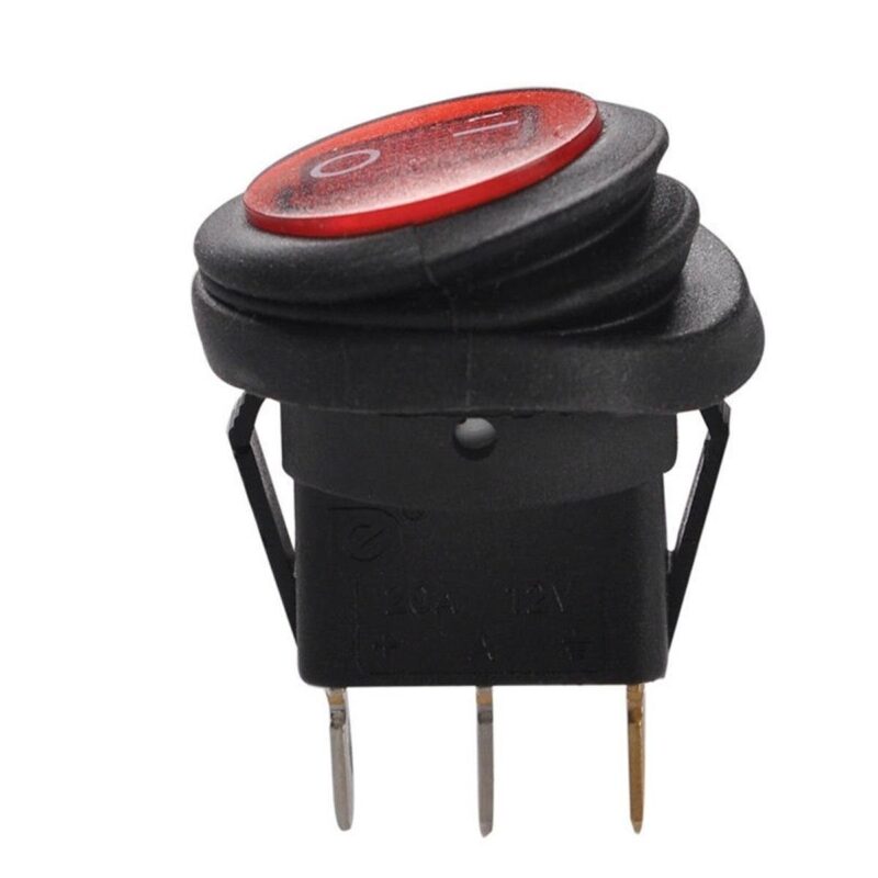 Buton on off, 12v, atv, auto, moto, navomodel, 20mm, rezistent la apa