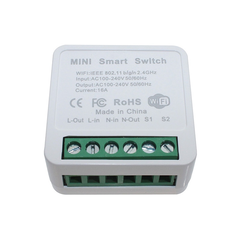 Releu inteligent mini, cu 1 canal, WiFi, compatibil TuyaSmart, SmartLife, Google Home si Amazon Alexa – Model DS112C