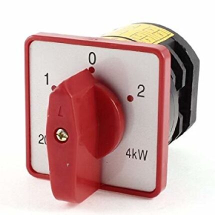 Comutator cu came, 3 pozitii, ON-OFF-ON,4 perechi contacte, 20A, 380V, 4kw