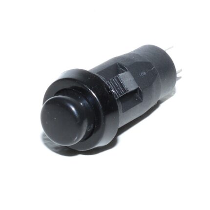Intrerupator ElecTech push fara retinere, 1.5A, 250V, dimensiune 12 x 32 mm, culoare negru