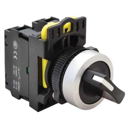 Buton comutator cu revenire automata NYK3-S24BK, Tracon Electric, Negru