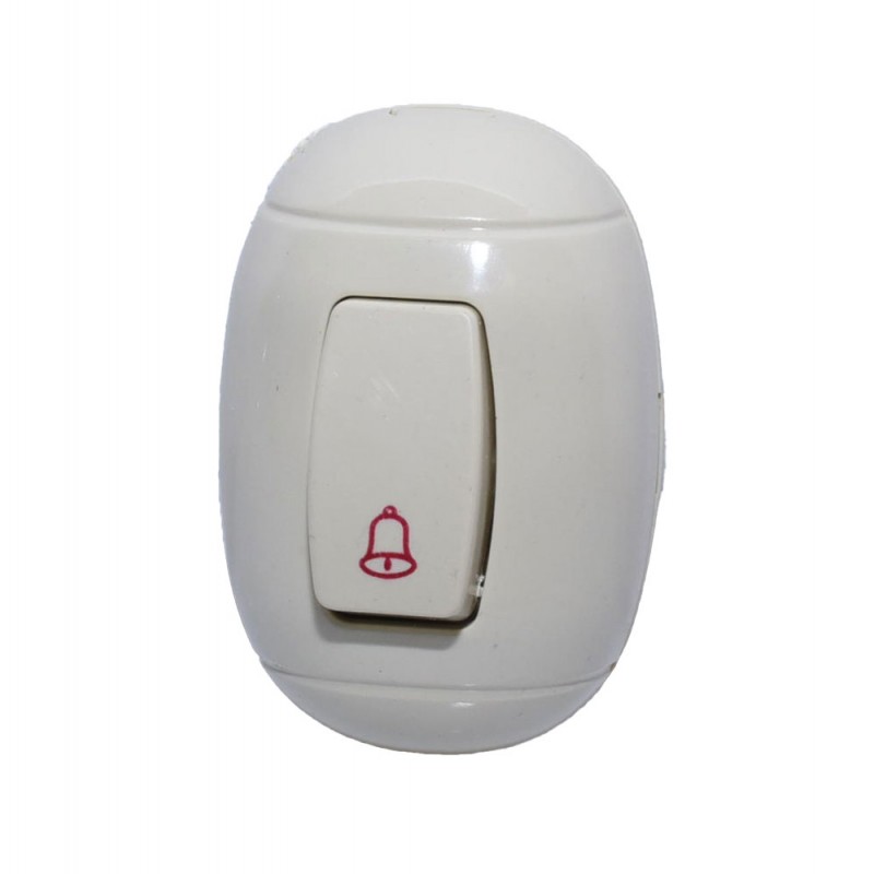 Buton oval pentru sonerie elSales ELS-BSO, alb