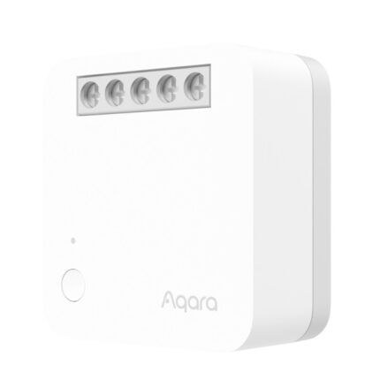 Releu inteligent Aqara Single Switch Module T1 (No Neutral, fara Nul), Zigbee 3.0, monitorizare energie, control vocal