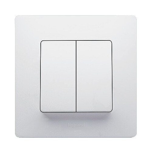 Intrerupator,Niloe,Dublu, 10A, Alb