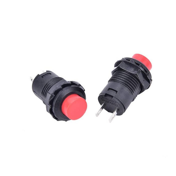 Buton DS-428, 2 pozitii, Hold, Rosu, Rotund, 250V, 1, 5A, Ф12mm