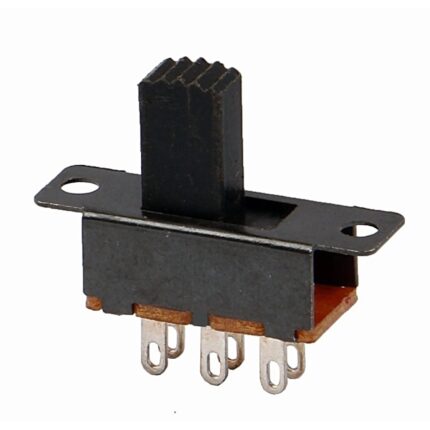 Comutator glisant, 23x7,2 mm, 2x3p, pozitie On-On, glisor de 10 mm
