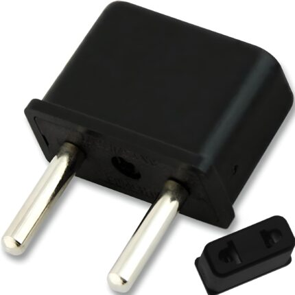 Adaptor Stecher Priza USA-Europe, Tip A-Tip E, Negru
