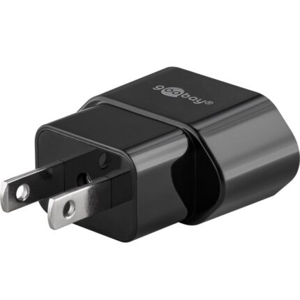Adaptor de retea SUA/Japonia, Goobay, Negru