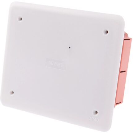 Doza de legatura dreptunghiulara Gewiss GW48002, montaj incastrat, 118 x 96 x 50 mm, IP40