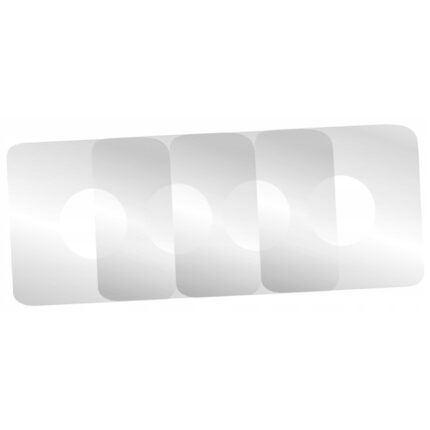 Set 4 Protectii Perete DECORTREND pentru Intrerupator, Transparent, 150x150mm