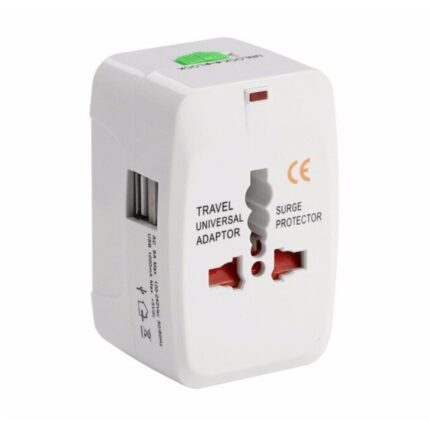 Adaptor incarcator universal pentru calatorie, Zola, plastic, universal, din plastic, 7.5x4.5x4 cm, alb