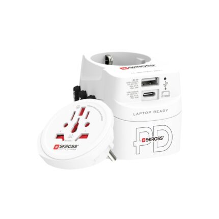 Adaptor de calatorie SKROSS PRO Light USB, 1.302474, World, Alb