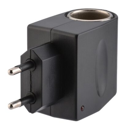 Adaptor priza, Sunmostar, Plastic, 220V, 12V, Negru