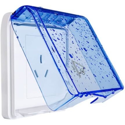 Cutie impermeabila pentru priza, PVC, Albastru