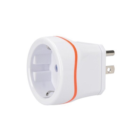 Adaptor calatorie, protectie pentru copii, Impamantare cu priza Schuko, Europe to USA (America)