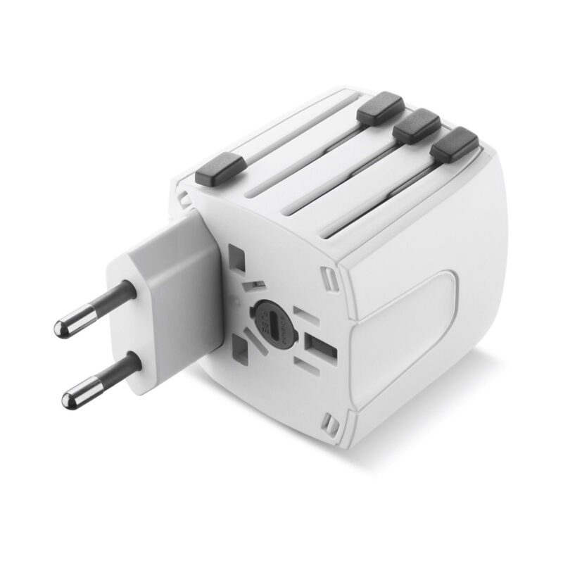 Adaptor de calatorie universal Cellularline, 250V, 2.5A, alb