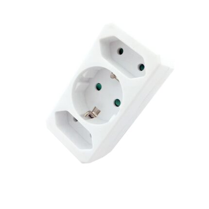 Adaptor priza Entac 3 prize 1x Schuko (16A), 2x euro (2.5A)