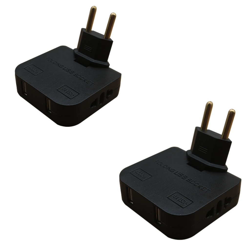 res_3995593c8ef1cbd43e84bee996f1288f Set de 2 adaptoare de priza CLAUSTEEL cu Stecher Rotativ la 180 de grade, 2 sloturi pentru stechere si doua sloturi USB, 2500W, Ideal pentru spatii inguste sau inaccesibile