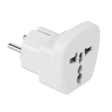 Adaptor tensiune priza universal, Anglia / US / Australia / Irlanda / China / Japonia la Romania, Alb
