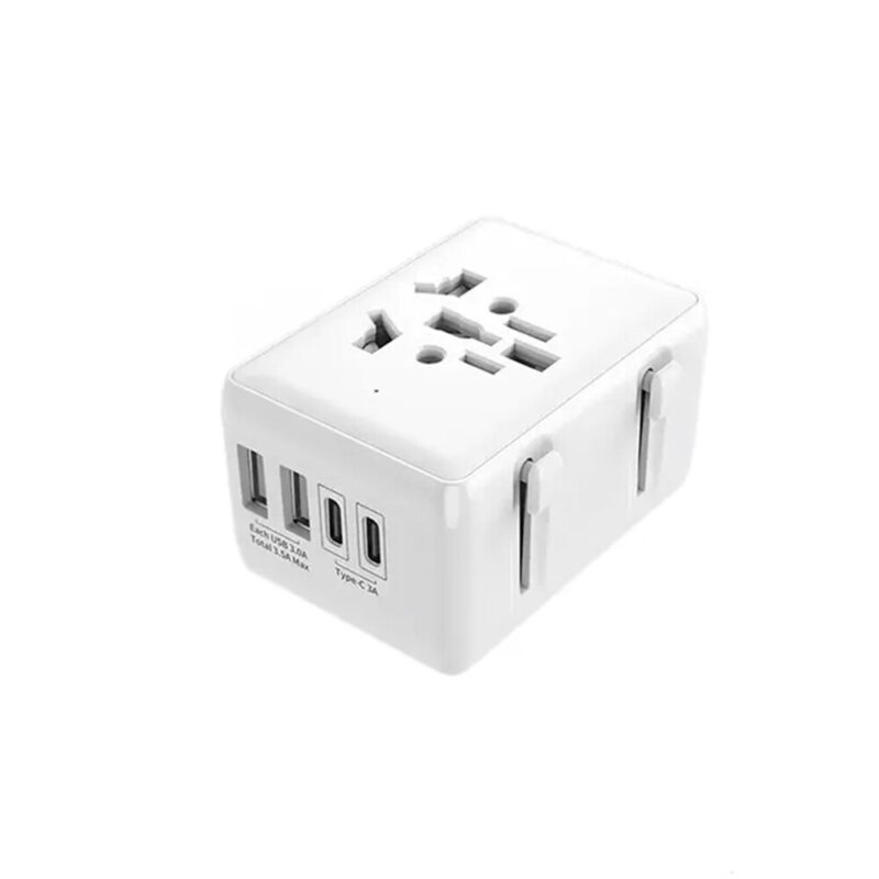Adaptor pentru Priza PD20W, 2 x USB, 2 x Type-C, EU, UK, AUS, US, ONMOBILE® (HHT203A), White
