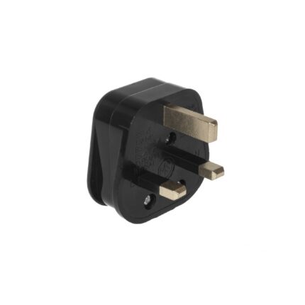 Adaptor stecher britanic, 13A, 230V, proiectat pentru montare pe cablu, Negru