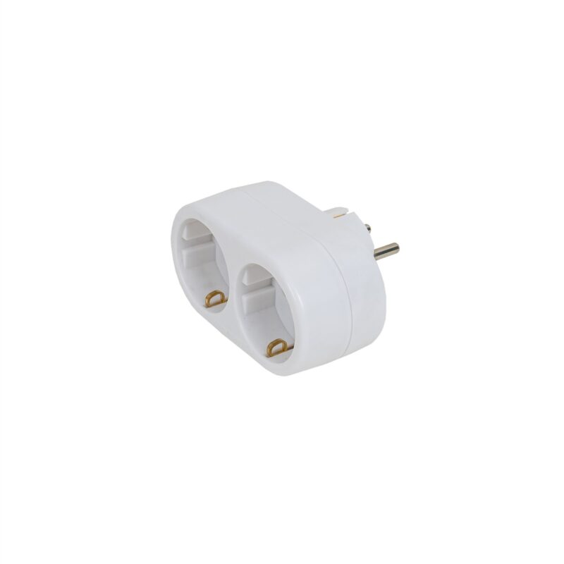 Adaptor cu 2 posturi. IP20, maxim 3680W, 16A, 230V, Z-TOOLS / SM-DBS-0102