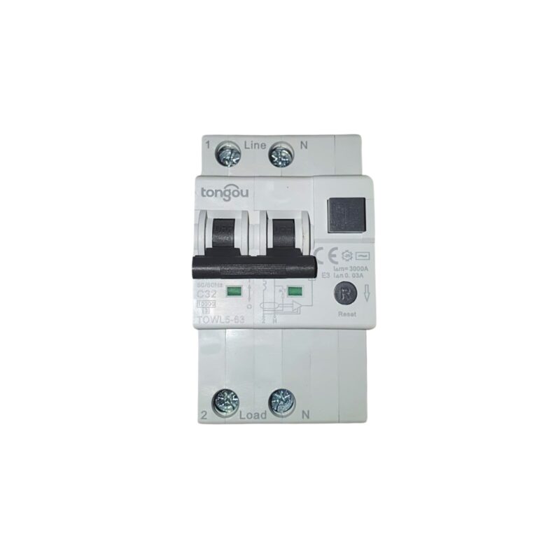 Disjunctor diferential RCCB cu protectie de supra curent (RCBO), 2P 32A 300mA, curba C
