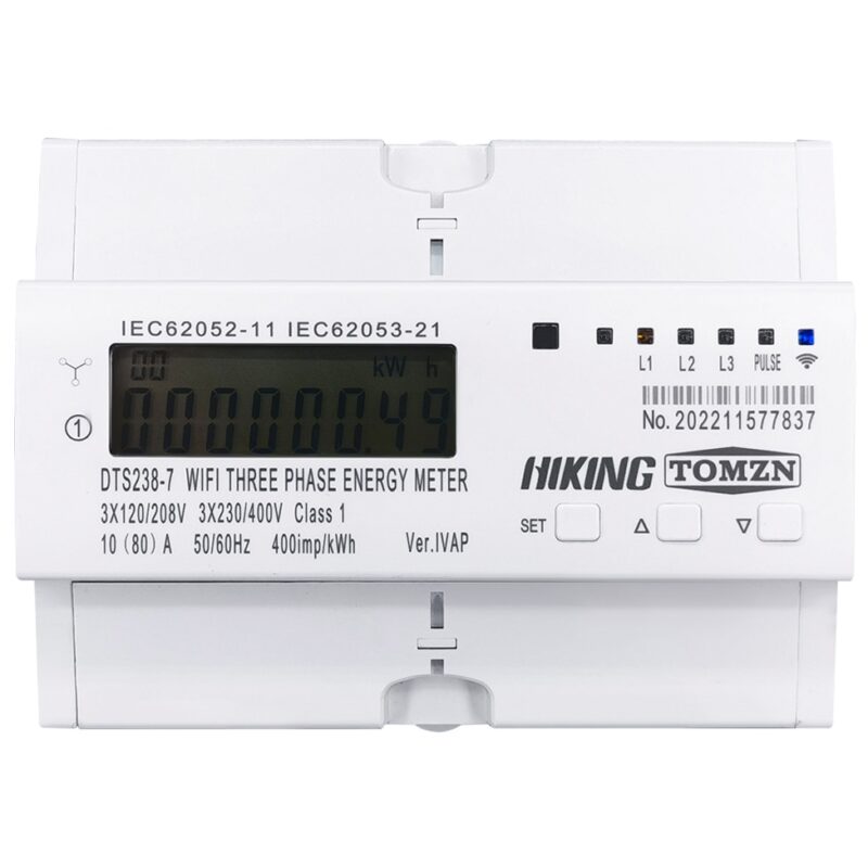 Contor trifazat inteligent TOMZN IVAP, Wi-Fi pentru monitorizare energie electrica, 80A, multifunctional