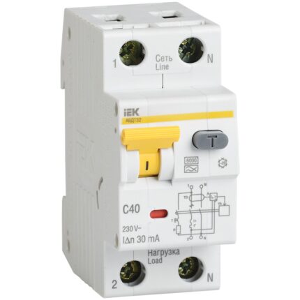 Intreruptor automat diferential combinat IEK, 1P+N, C, 25A, 30mA