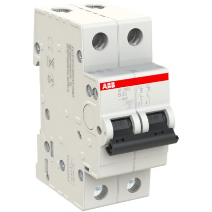 Siguranta electrica automata ABB 2CDS242001R0205, latime 2 module, 4,5KA, 2P, caracteristica B, 20A