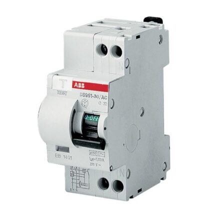 Siguranta automata ABB, faza+nul, cu protectie diferentiala "Salva vita", curent nominal 20A, curent de protectie 30 mA, 1P+N, curba declansare C