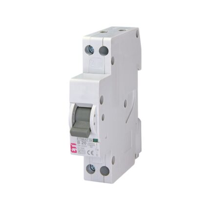 Siguranta automata 1P+N 20A Curba B 6kA 1M ETI 002191105