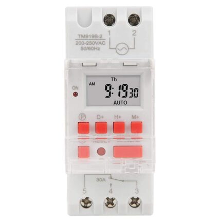 Releu digital cu temporizator, Sinotimer, temporizator, intrerupator, programabila, 230V, 30A, 5000W, TM919B-2-30A