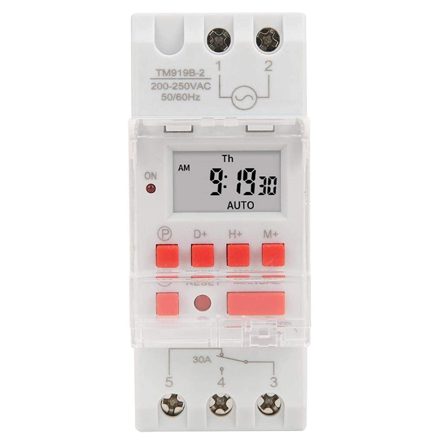 res_250b98c942786a4d1b632873ebbe2243 Releu digital cu temporizator, Sinotimer, temporizator, intrerupator, programabila, 230V, 30A, 5000W, TM919B-2-30A