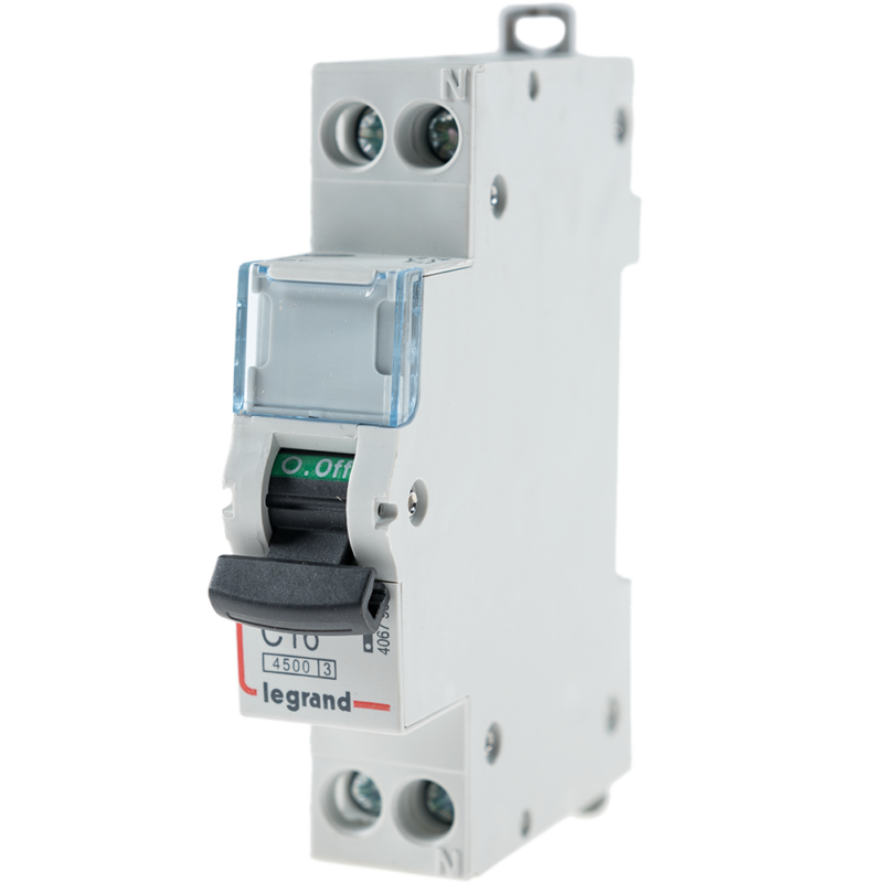 Disjunctor MCB RX³ 1P+N, 16A, capacitate rupere 4500A, curba C, 1M, Legrand 419949