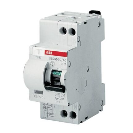 Siguranta automata ABB, faza+nul, cu protectie diferentiala "Salva vita", curent nominal 32A, curent de protectie 30 mA, 1P+N, curba declansare C