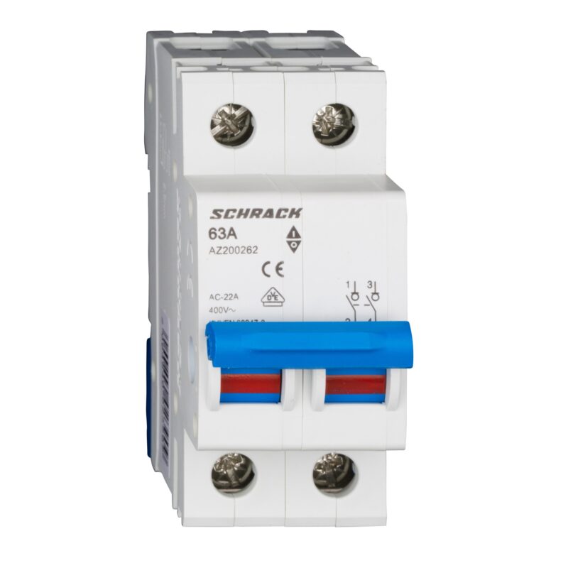 Comutator principal modular 63A, 2 poli