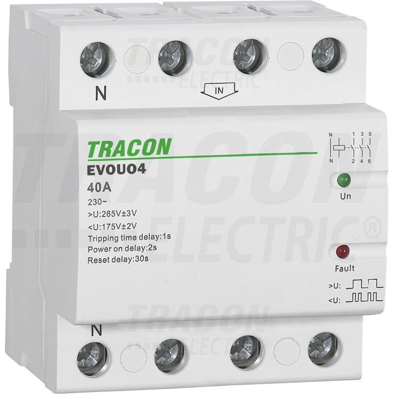 Releu automat de sub/supratensiune EVOUO4, Tracon Electric