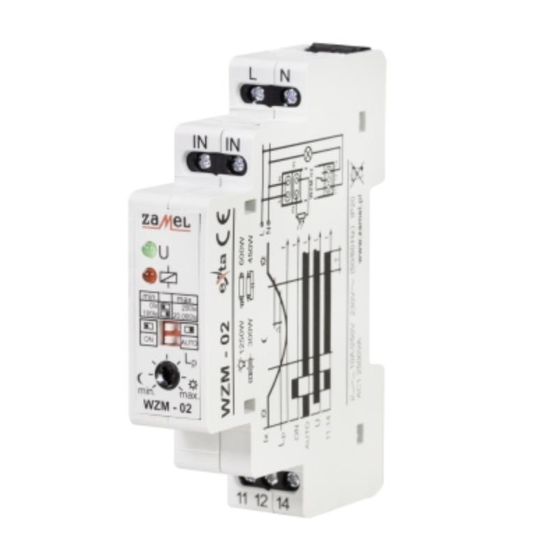 Comutator crepuscular, Zamel, Plastic, 230V, Alb