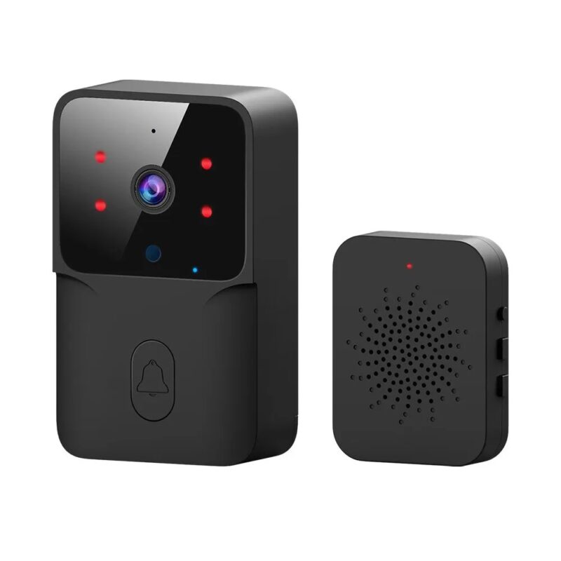 Sonerie wireless cu camera video, NEXTLY, rezolutie video HD 720p, vedere nocturna, microfon bidirectional, apel vocal si video, control prin aplicatie, 19 melodii, autonomie mare, distanta 30-50M interior, WiFi 2.4Ghz, acumulator incorporat, negru