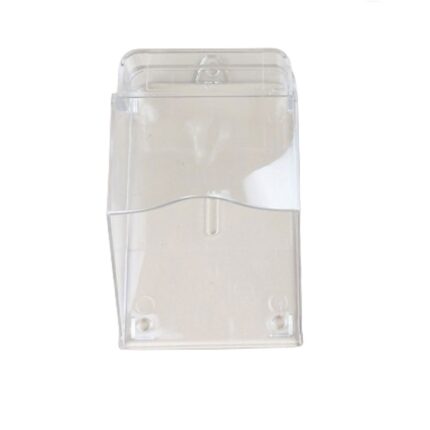 Acoperire impermeabila pentru sonerie, JENUOS®, chenar dedicat pentru atasare numar casa sau apartament, 111 x 63.5 x 52 mm, Transparent