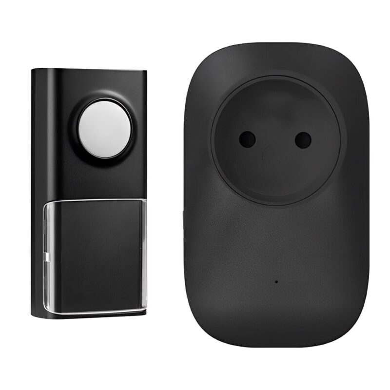 Sonerie Fara Fir/ Wireless, BYONDSELF®, Functie de Priza, IP55, 58 Melodii, cu Distanta 200m, 4 Trepte Volum, La 100db, Negru